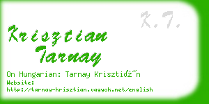 krisztian tarnay business card